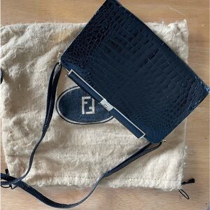 Vintage Fendi Crocodile Baguette